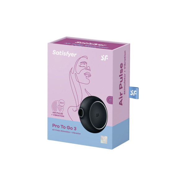 Stimulateur clitoridien par air pulsé et vibration USB Pro To Go 3 Satisfyer 